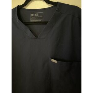 Figs Scrubs Shirt Womens Blue Top Technical Collection V Neck Ladies 4X
